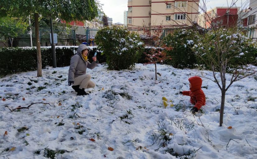 爬宠馆和堆雪人